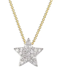 Phillips House 14K Yellow Gold & Rhodium Diamond Mini Star Infinity Necklace, 16-18