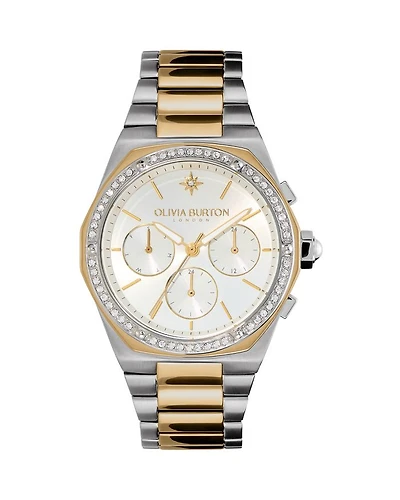 Hexa Two Tone Embellished Chronograph, 38mm
