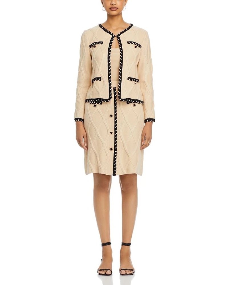 Textural Knit A Line Pull On Skirt