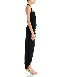 Cayla Asymmetric Halter Dress