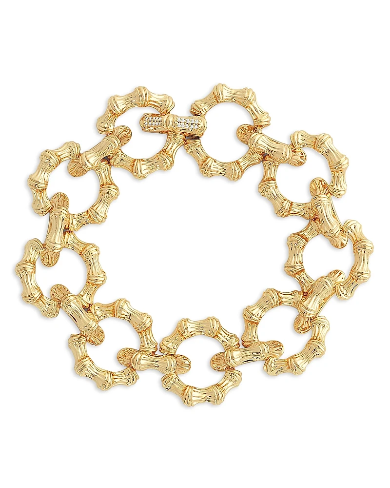 Anabel Aram Sculpted Bamboo Chain Bracelet
