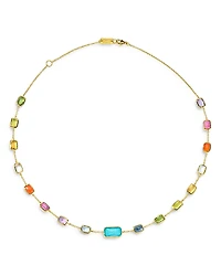 Ippolita 18K Yellow Gold Rock Candy Multi Gemstone Summer Rainbow Link Collar Necklace, 20