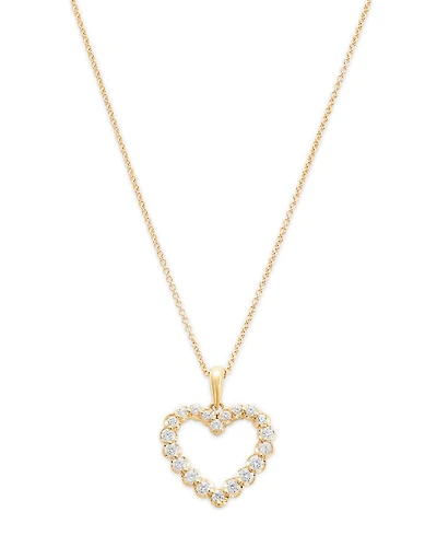 Diamond Classic Heart Pendant Necklace Collection 14K Gold, 0.25 tcw