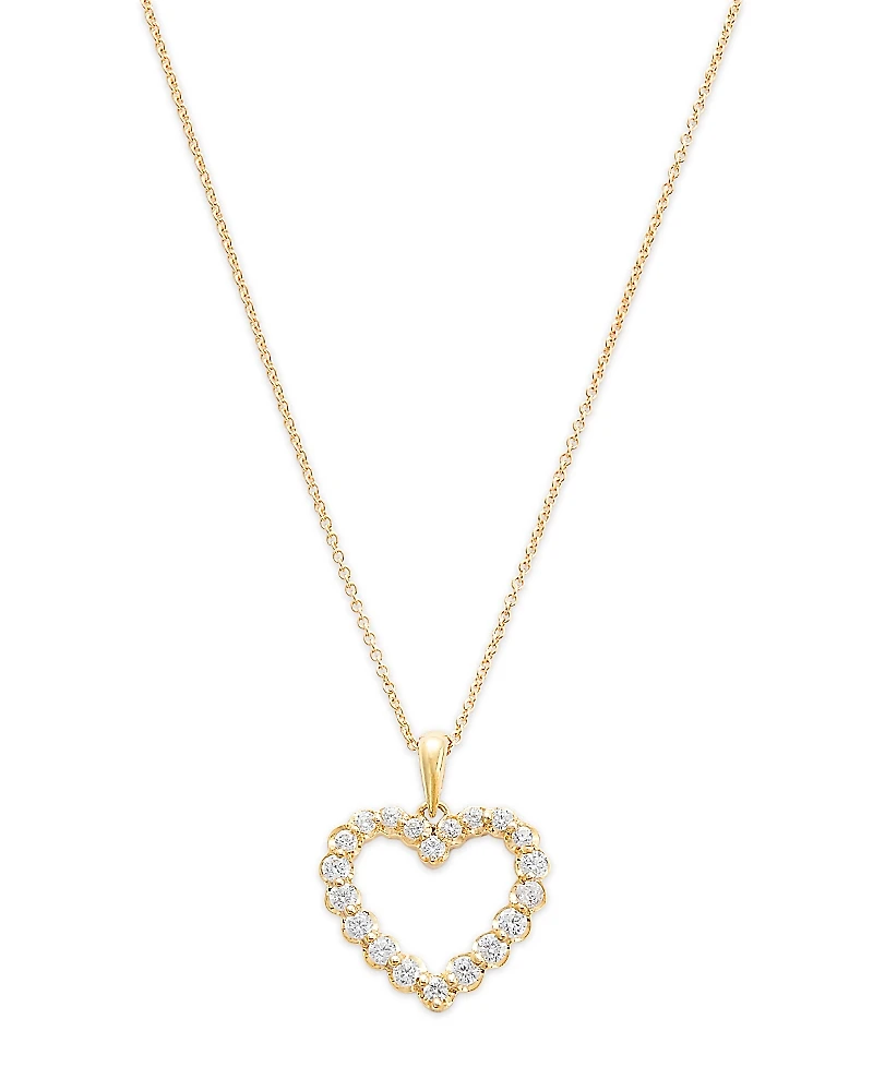 Bloomingdale's Fine Collection Diamond Classic Heart Pendant Necklace