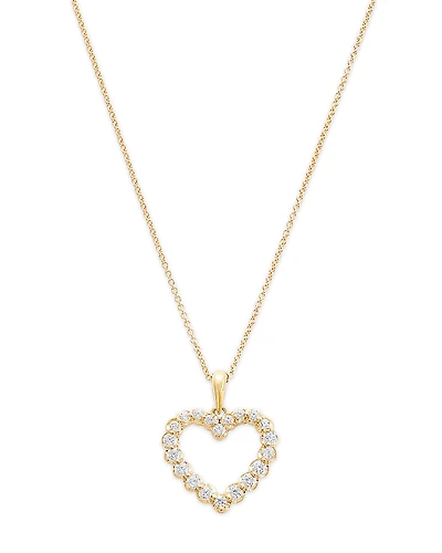Bloomingdale's Fine Collection Diamond Classic Heart Pendant Necklace