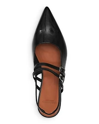 Women's Hermine Pointed Toe Double Strap Flats