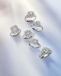 Diamond Engagement Ring in 14K White Gold, 1.0 tcw