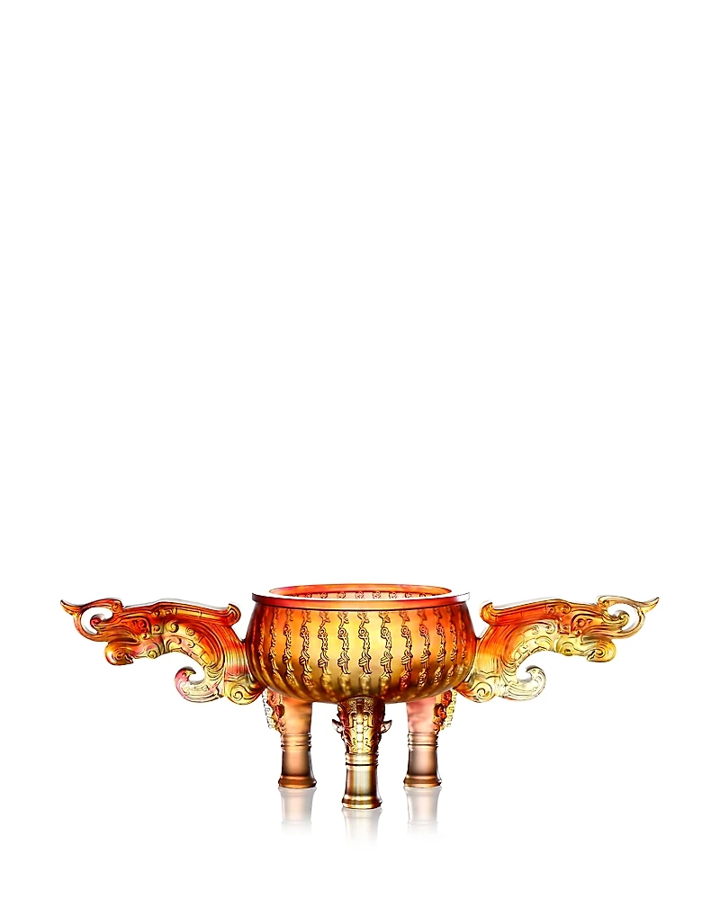 Liuli Magnanimous Dragon Crystal Sculpture