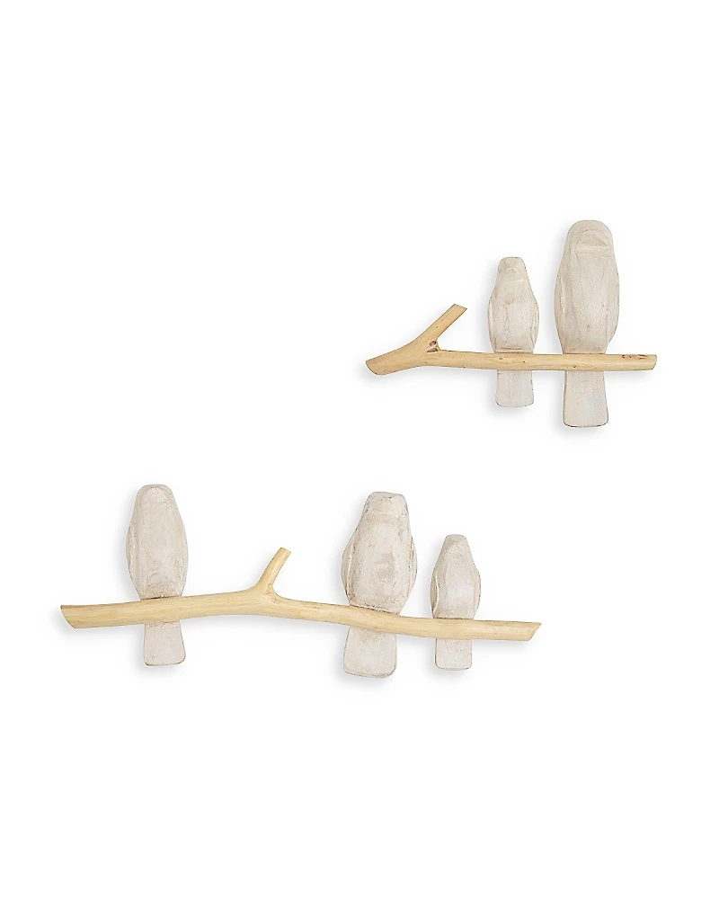 Crane Baby Perch Wall Decor Set, 2 Pieces