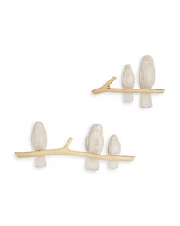 Crane Baby Perch Wall Decor Set, 2 Pieces