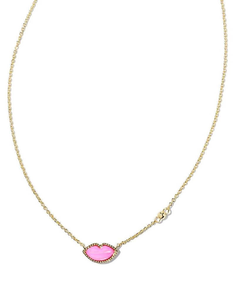 Lips Pendant Necklace, 18"