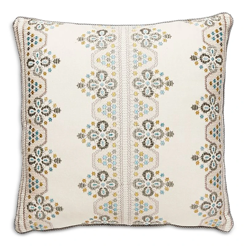 Scalamandre Imogen Embroidery Decorative Pillow, 18 x 18