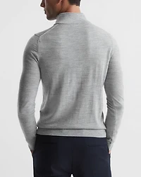 Blackhall Merino Wool Slim Fit Quarter Zip Mock Neck Sweater