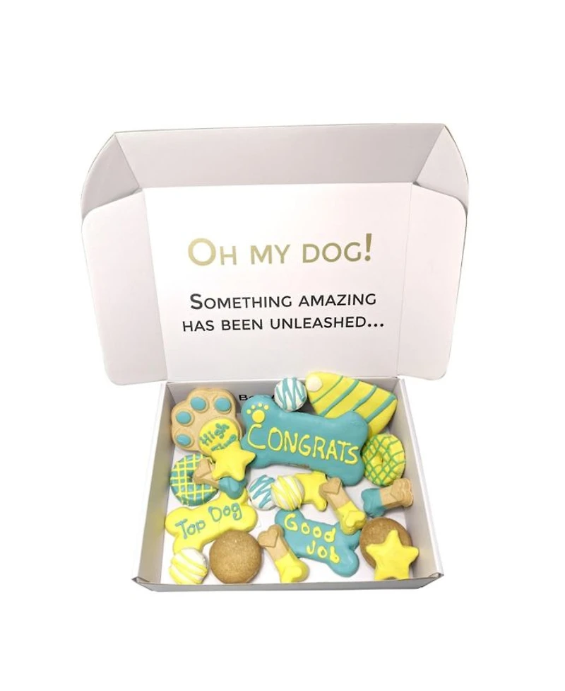 Congrats Themed Dog Treats Gift Box