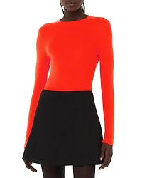 Whistles Essential Ribbed Crewneck Sweater