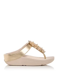 Women's Fino Embellished Wedge Thong Sandals