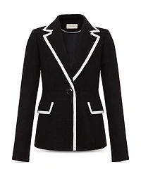 Cici Tipped Tweed Jacket