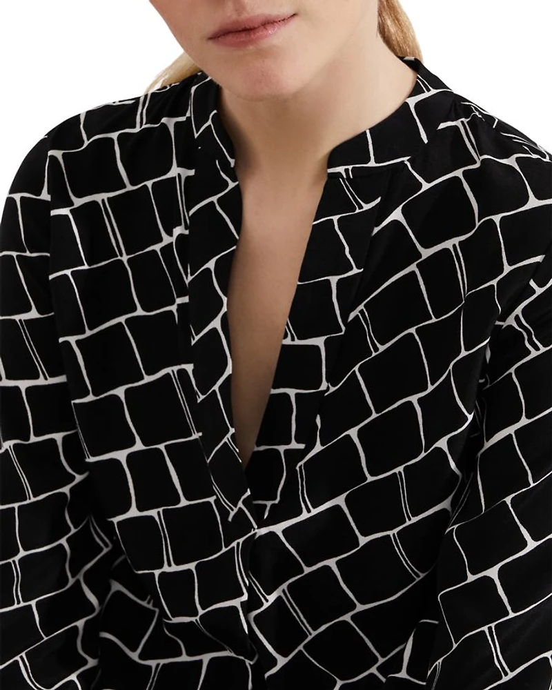 Maeva Split Neck Blouse
