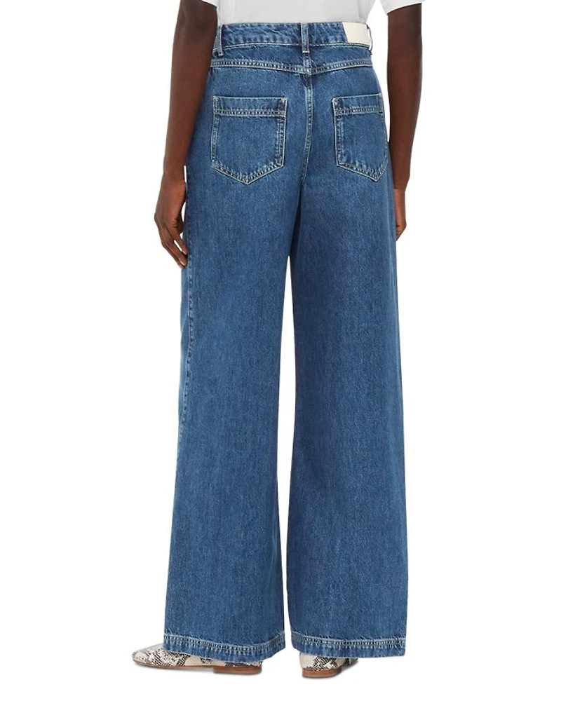 Wide Leg Boyfriend Jeans Denim