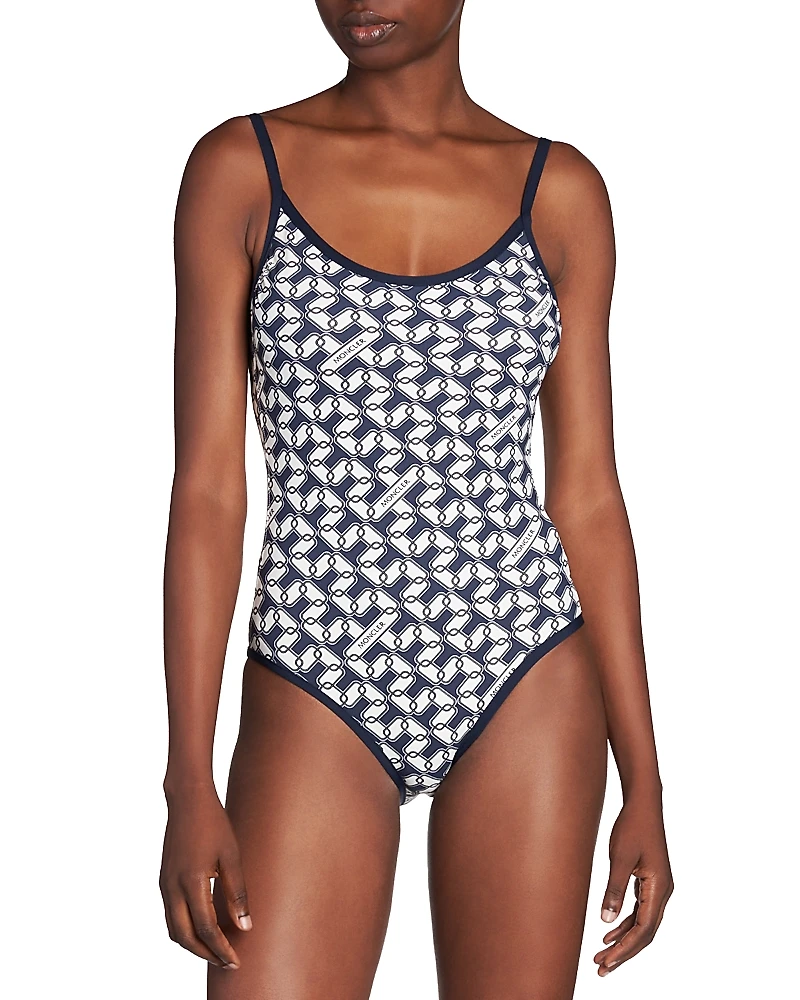 Moncler Printed One Piece Swimsuit