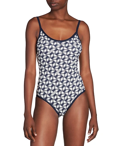 Moncler Printed One Piece Swimsuit
