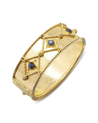 Capucine De Wulf Victoria Labradorite Hinged Bangle Bracelet
