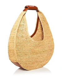 Raffia Large Moon Tote Bag