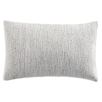 Donna Karan Home Embroidered Block Decorative Pillow, 11 x 22