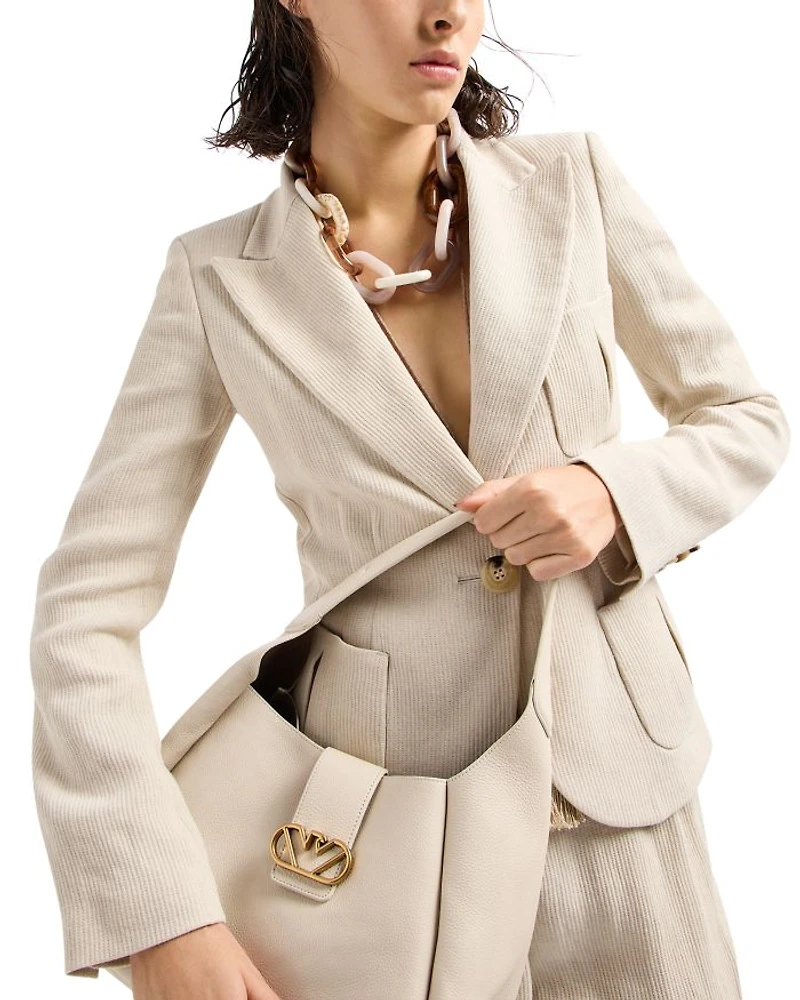 Textured Linen Blend Blazer