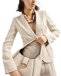 Textured Linen Blend Blazer