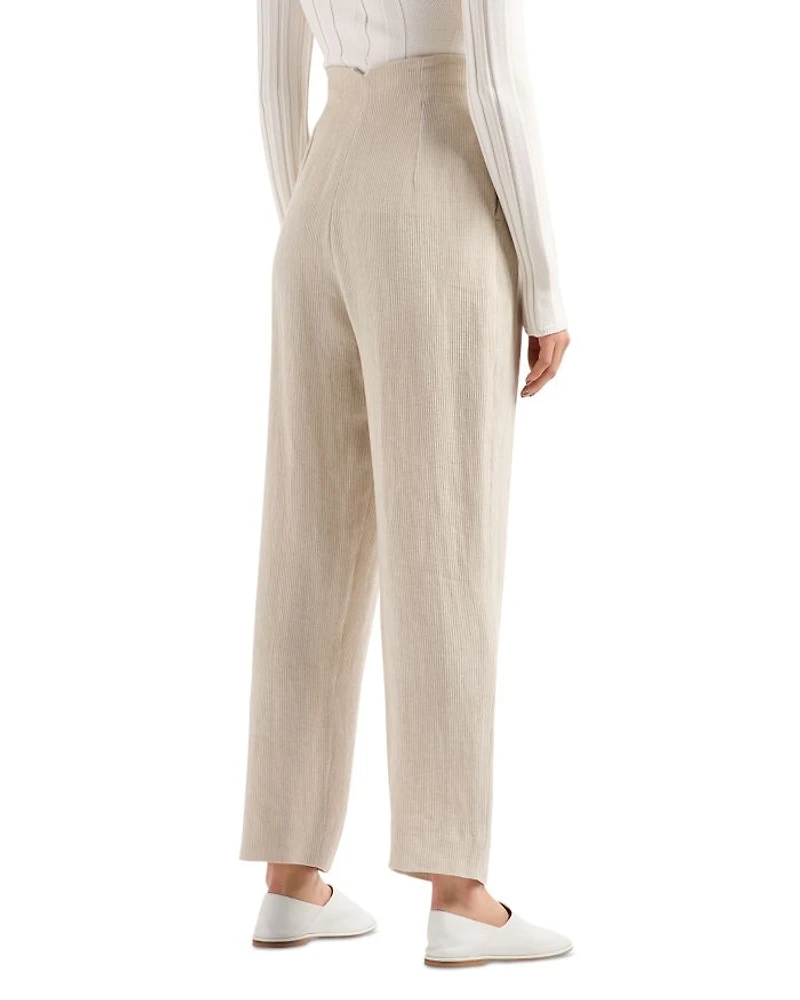 Textured Slim Leg Pants