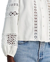 Lace Button Up Shirt - Exclusive