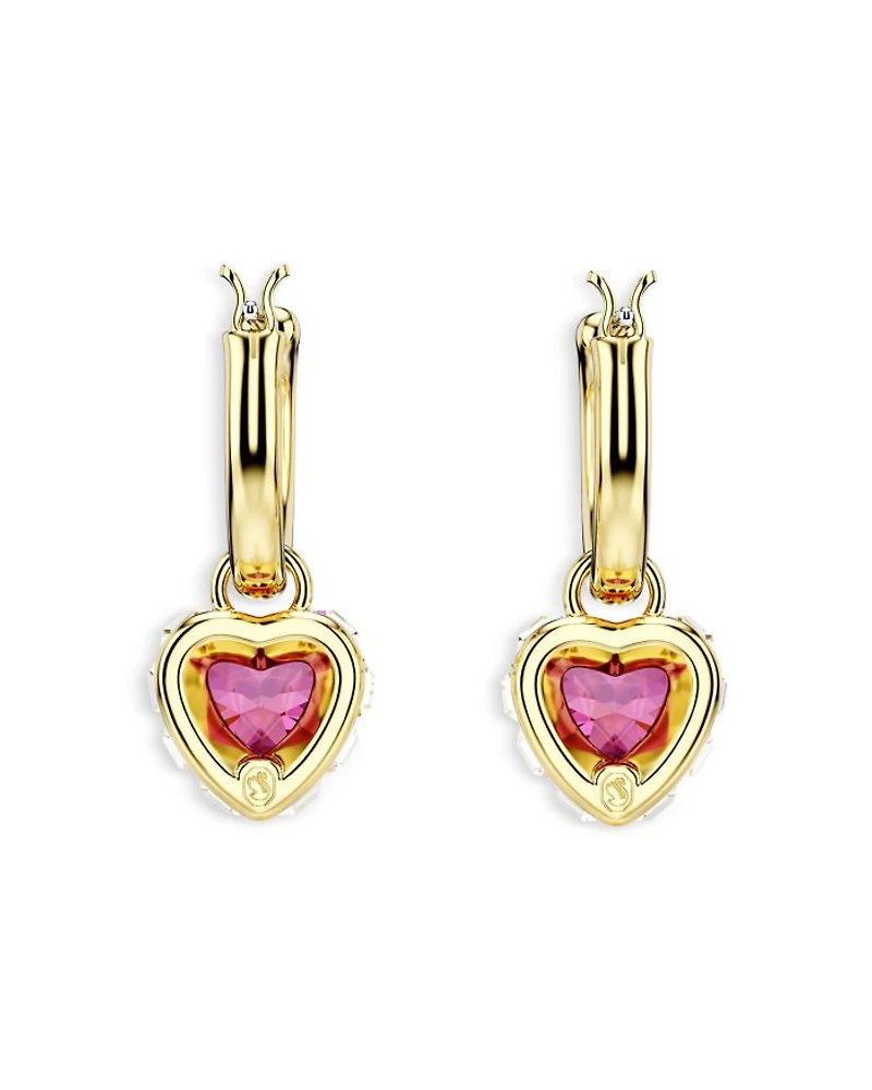Chroma Crystal Heart Drop Earrings