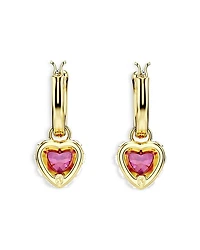 Chroma Crystal Heart Drop Earrings