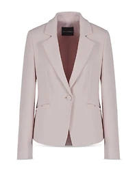 One Button Crepe Blazer