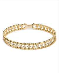 Diamond Openwork Bangle Bracelet in 14K Yellow Gold, 0.50 tcw