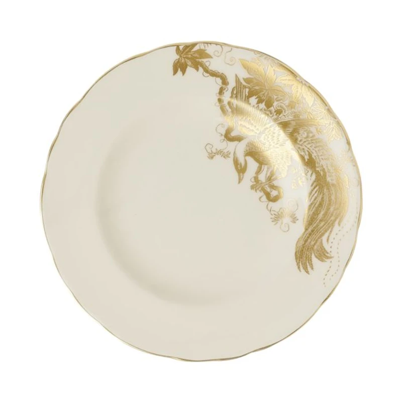 Gold Aves Motif Bread and Butter Plate
