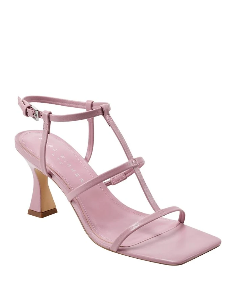Women's Dennie Square Toe Strappy Mid Heel Sandals