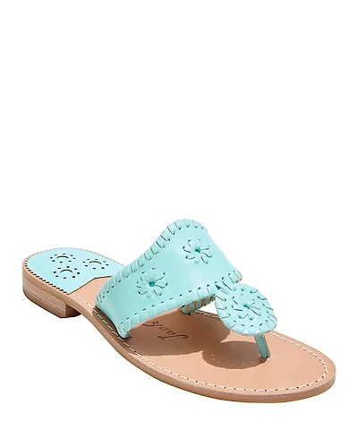 Jack Rogers Women's Jacks Whipstitch Slip On Thong Slide Sandals