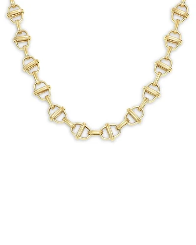 14K Yellow Gold Marina Link Chain Necklace, 18"