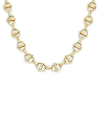 14K Yellow Gold Marina Link Chain Necklace, 18"