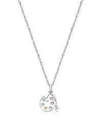 Girl's Sterling Silver Little Artist 12 - 14" Necklace - Little Kid, Big Kid