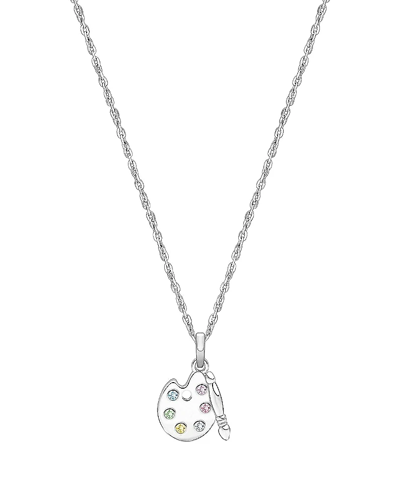 Tiny Blessings Girl's Sterling Silver Little Artist 12 - 14 Necklace - Little Kid, Big Kid