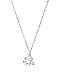 Tiny Blessings Girl's Sterling Silver Little Artist 12 - 14 Necklace - Little Kid, Big Kid
