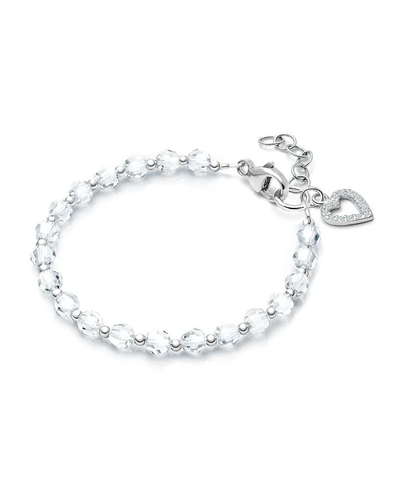 Children's Sterling Silver Birthstone Crystal Bracelet Girls' 6.25"