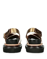 Women's Orson Eagle Head Crossover Strap Platform Sandals