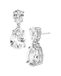 Cz By Kenneth Jay Lane Double Pear Drop Earrings