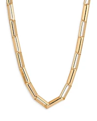 Rectangular Link Chain Necklace, 17"