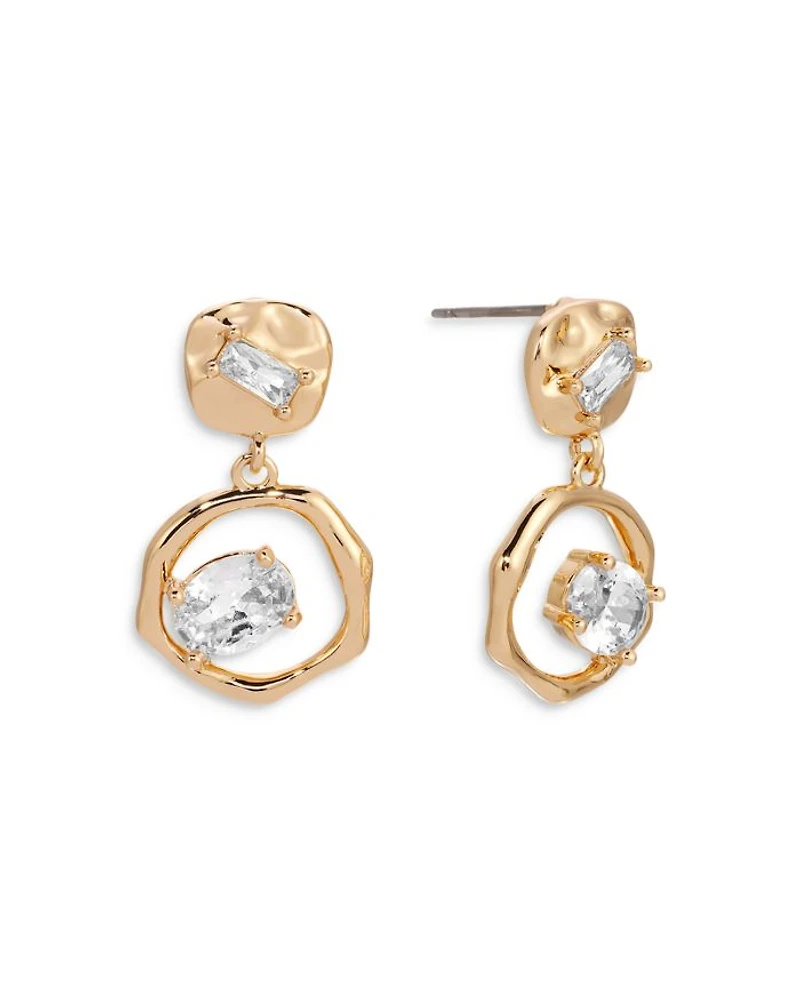 Organic Crystal Drop Earrings