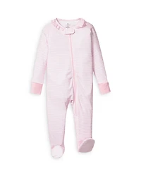 Petite Plume Girls' Pima Cotton Striped Footie - Baby